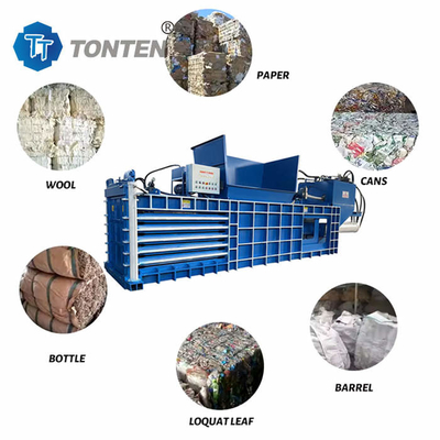 PLC Hydraulic Baler Machine Scart Paper Baling Press For Clothing Scraps Paint Bucket Film