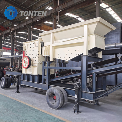 Linea di frantumazione mobile per la pietra mineraria
