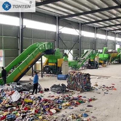Impianto di riciclaggio di rottami di rifiuti misti di plastica PET per bottiglie