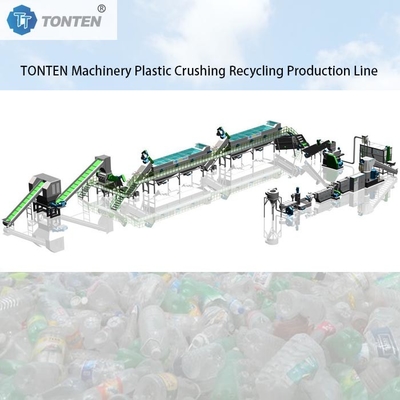 Impianto di riciclaggio di bottiglie di PET di plastica