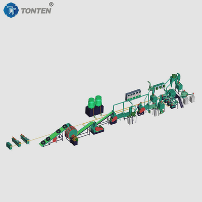 OEM Tire Rubber Recycling Machine Shredder Linea di produzione per pacciamatura