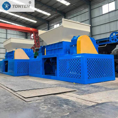 Trituratore a doppio albero di alta capacità e resistente per l'industria della lavorazione del legno