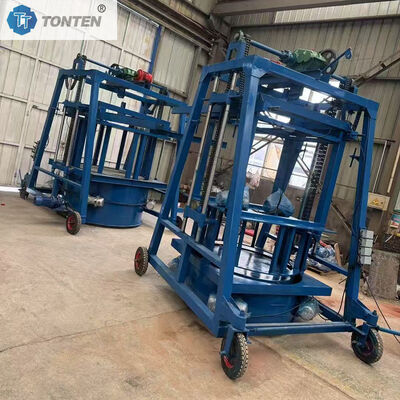 Anello per pozzetto in calcestruzzo mobile e macchina per la fabbricazione di mattoni per tubi per progetti di conservazione dell'acqua