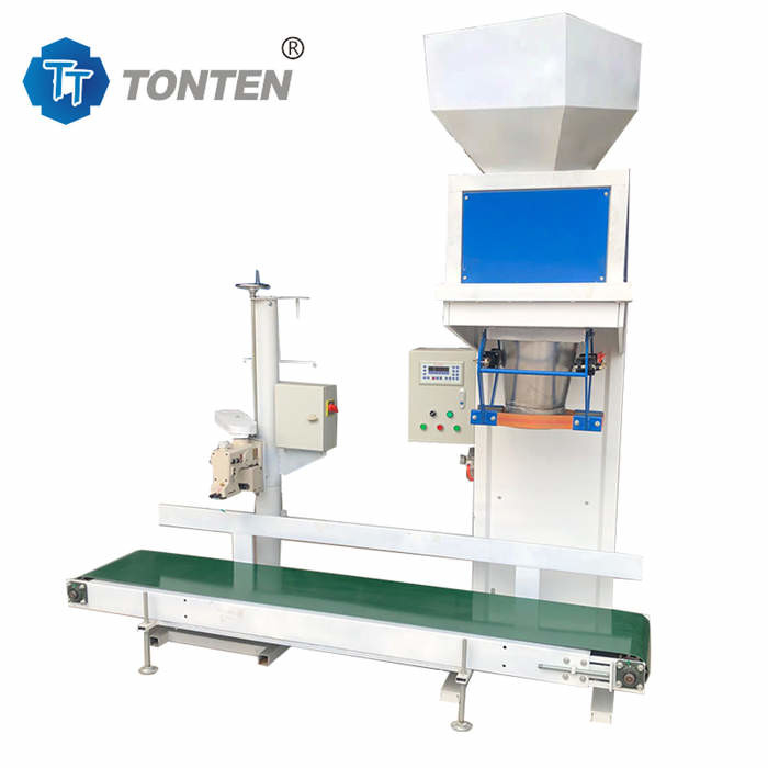 Macchina automatica di pesatura e imballaggio di particelle per riempimento pesimetrico di riso per mangimi di mais